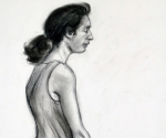 Woman Standing, in Profile
